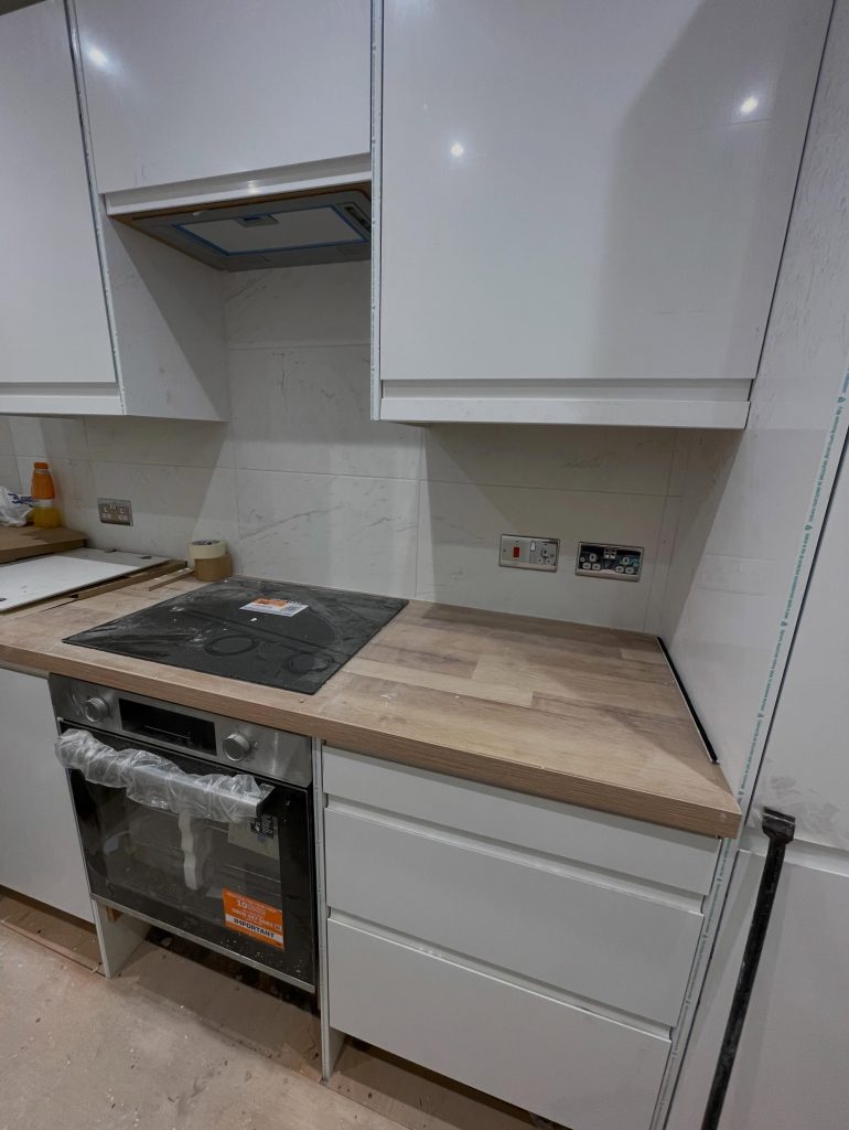 Kitchen rewire with induction hob, oven and new sockets fitted by RSD Electrical
